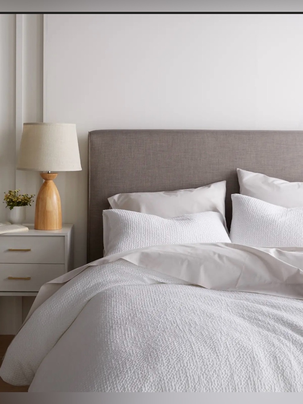 Quince Luxe Honeycomb Duvet Cover Set Full/Queen Pure White & Organic